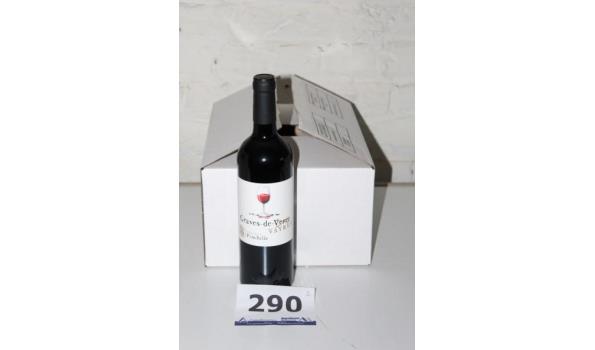 12 flessen à 75cl rode wijn Chateau Panchille, Grave de Vayres, 2018